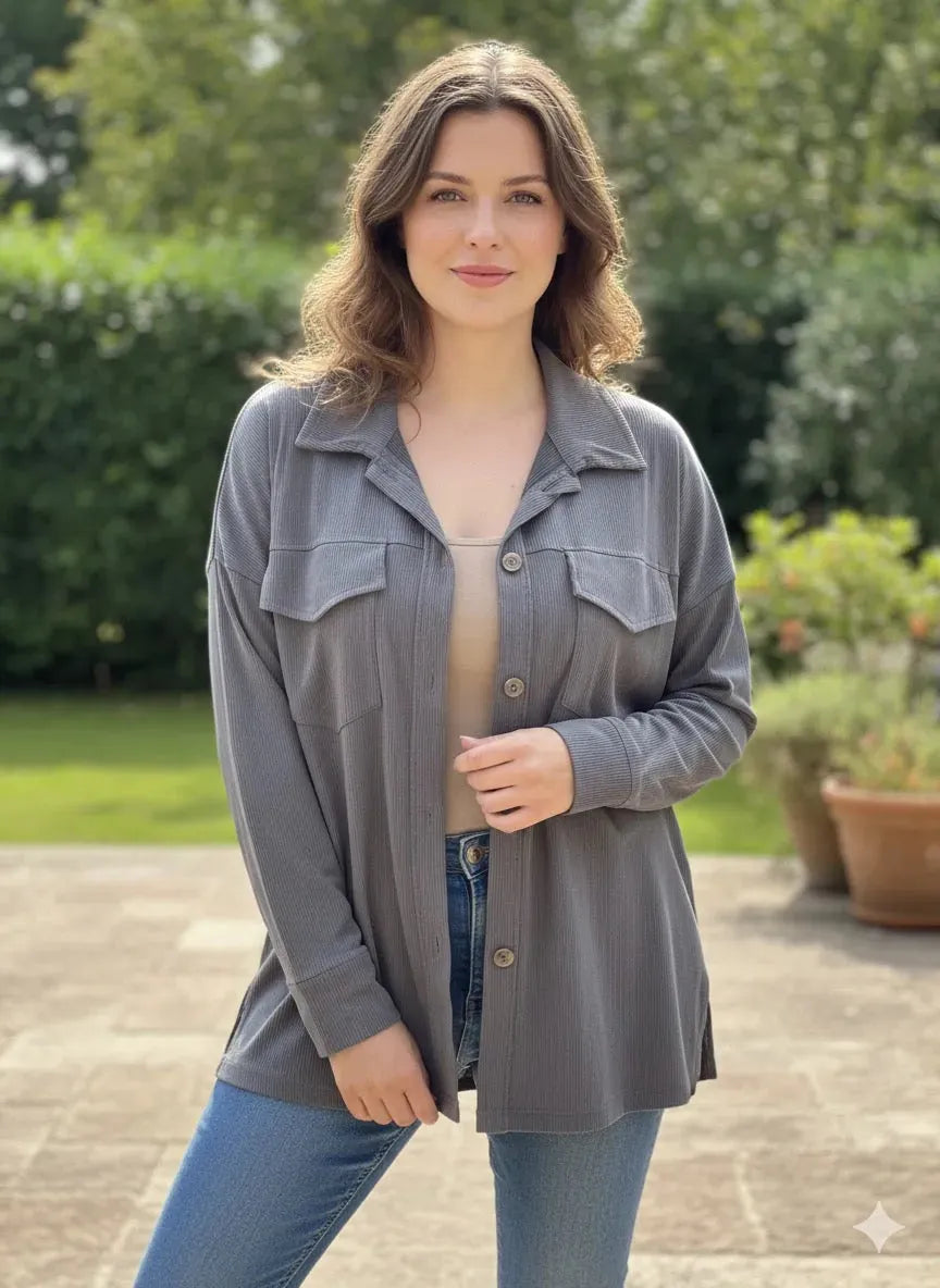 Chemise-veste “Giulia” – Le jean version chic & confort