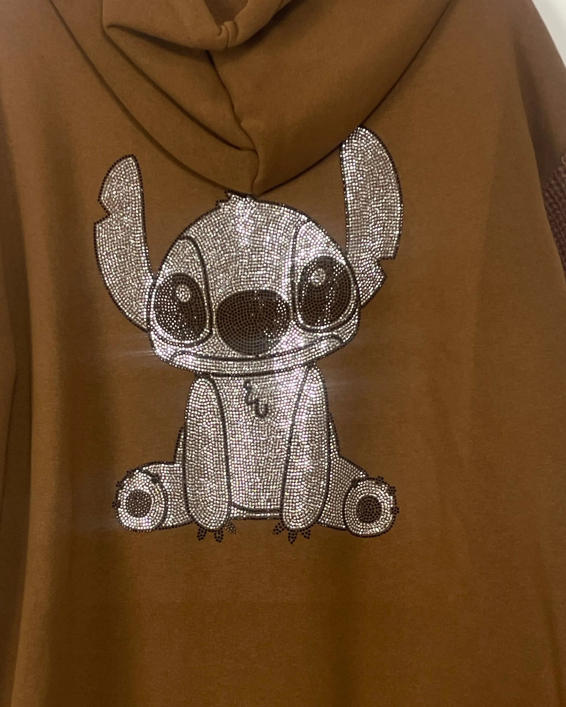 Veste oversize femme avec manches tricot et print Stitch