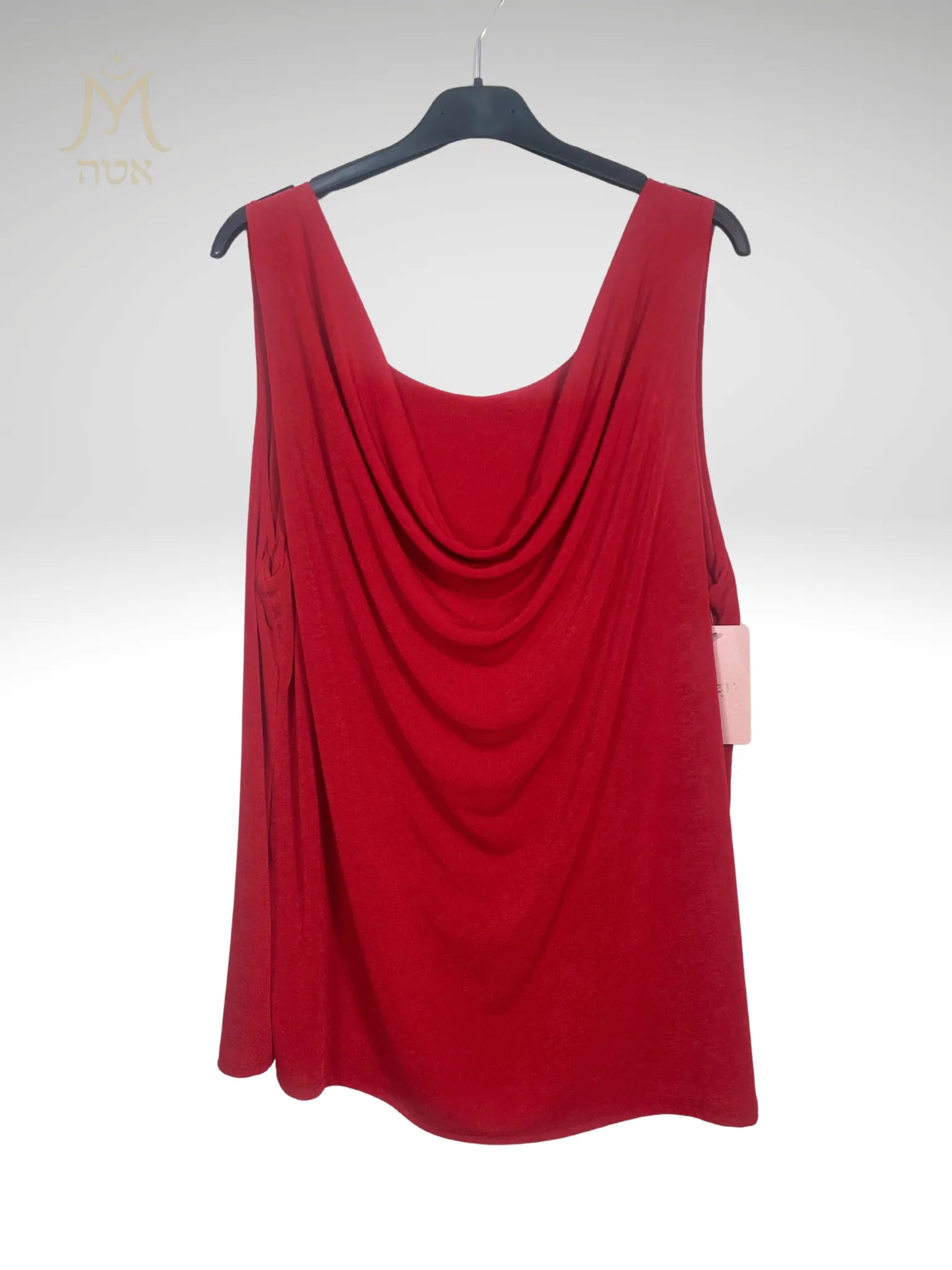 Top satiné rouge made in Italy – vue complète – Mam’sailes