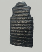 Doudoune réversible femme côté noir vue de dos – gilet long hiver