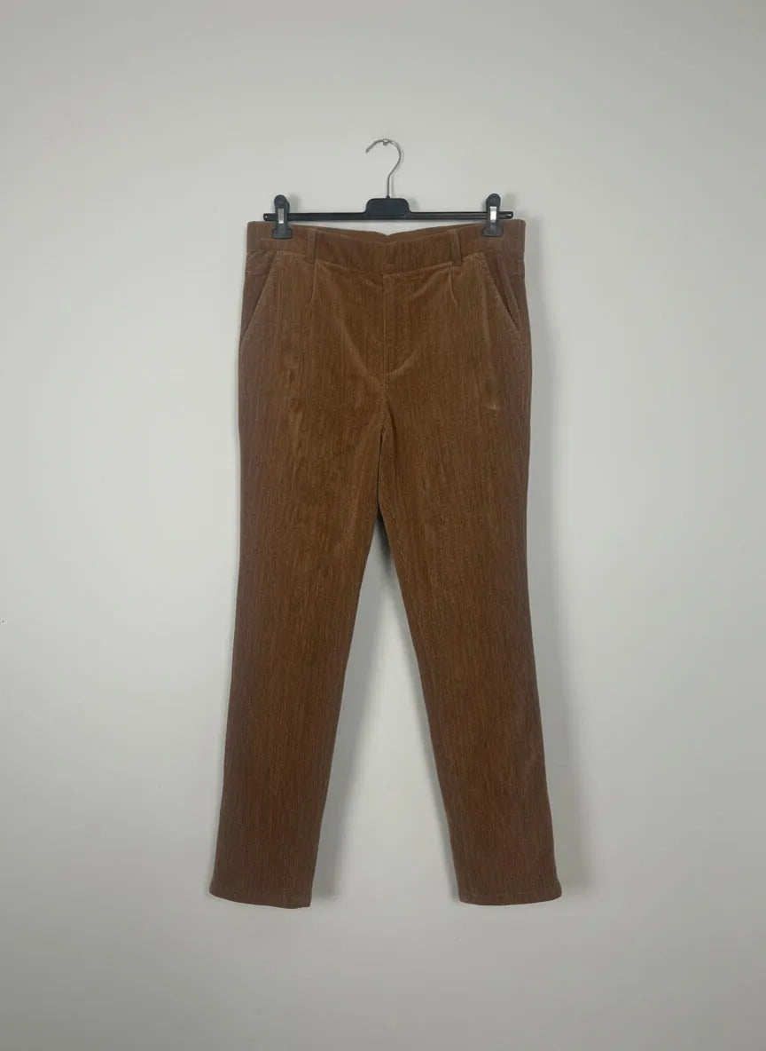 Coupe droite pantalon camel Italy vue de dos