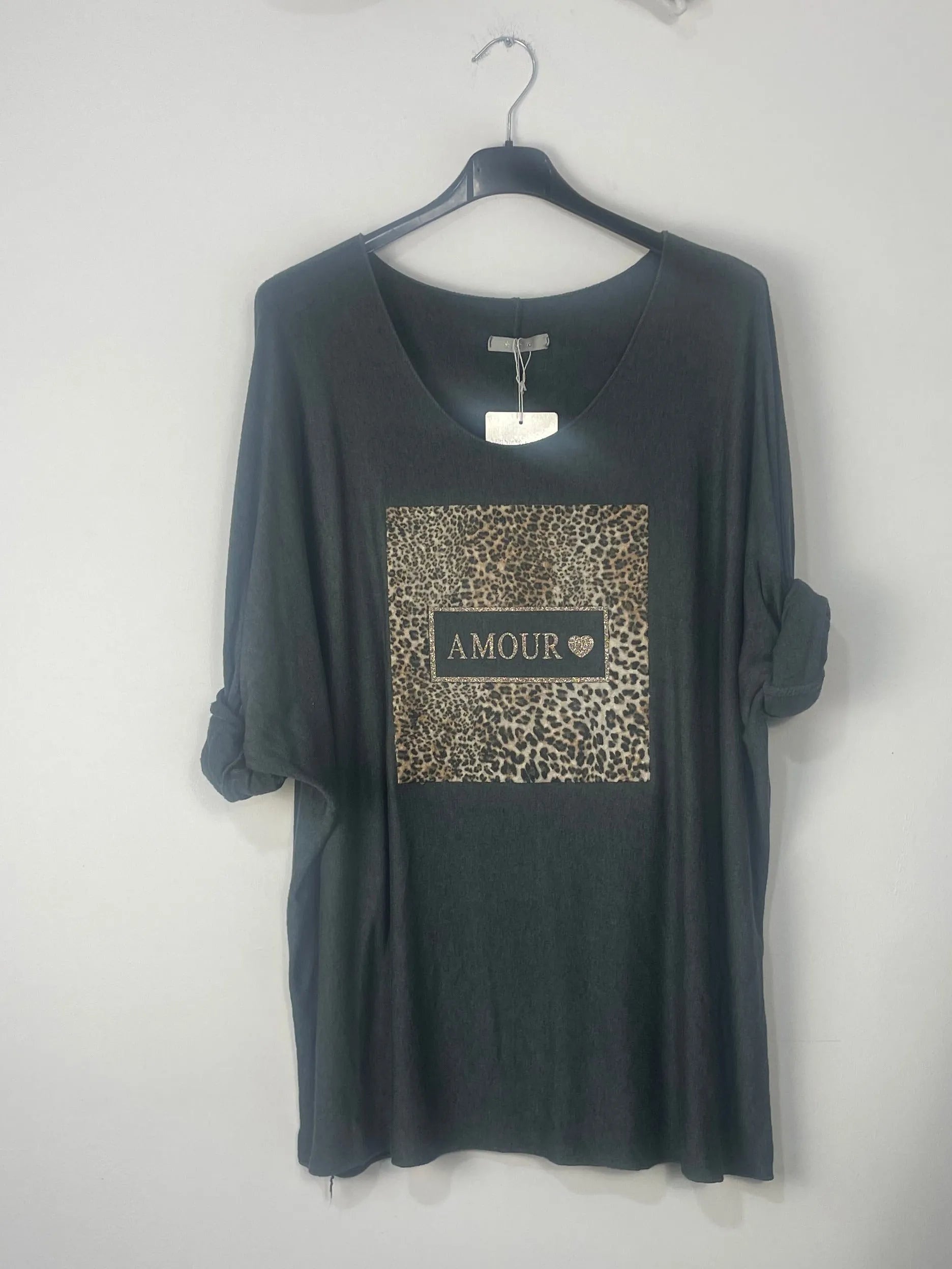 Pull Amour maille douce Italy gris