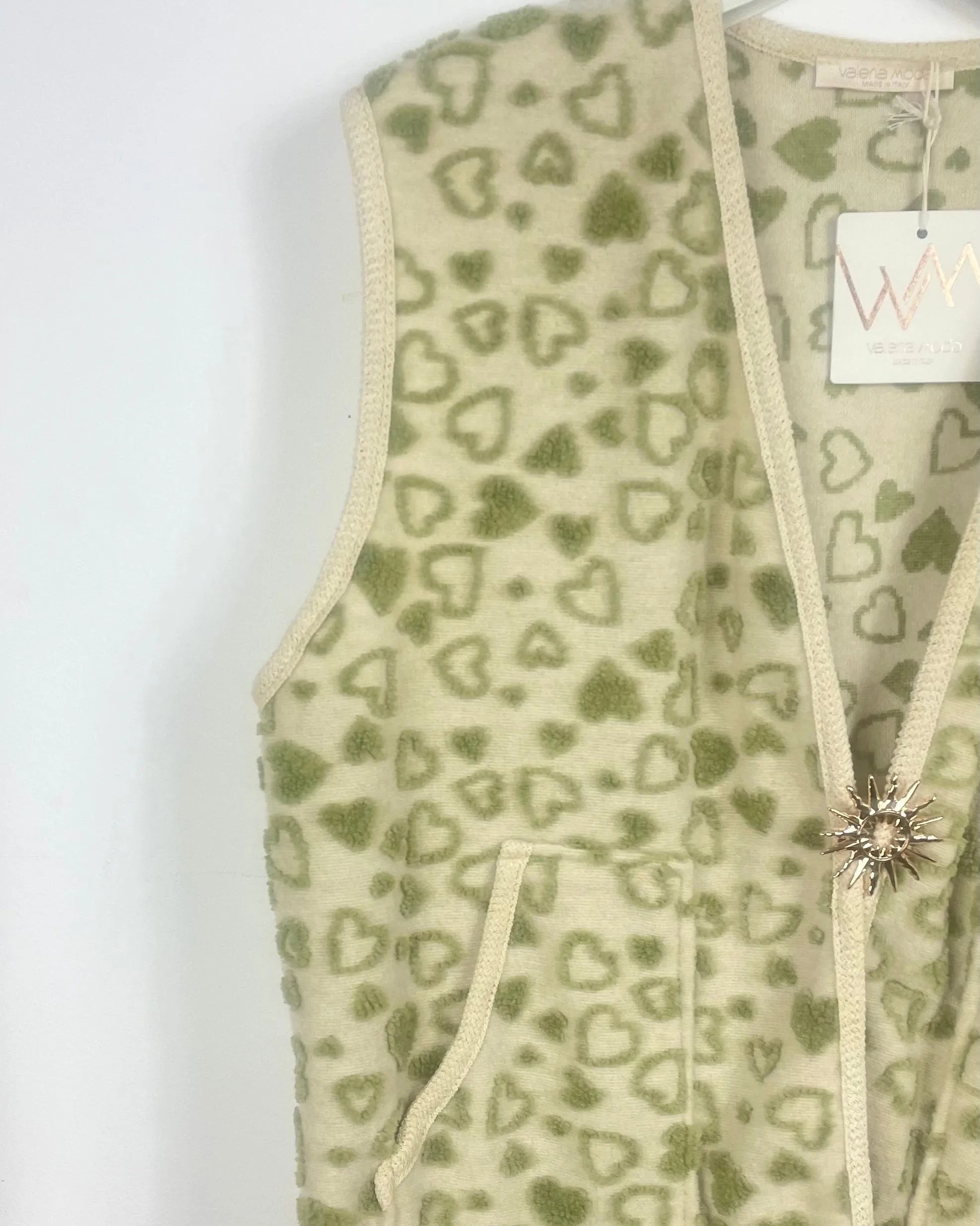 Détail  sur gilet cœur – Mam’sailes