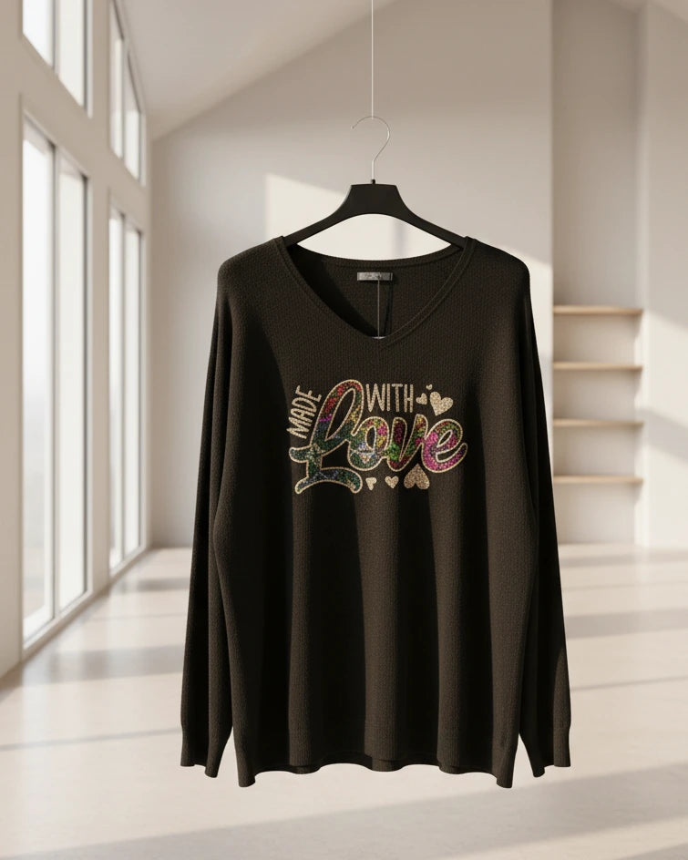 Pull chocolat femme oversize maille douce angora laine viscose