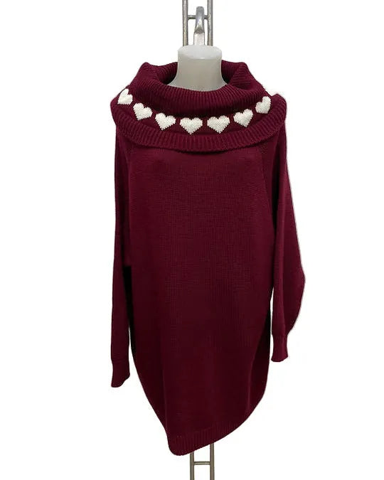 robe pull col large femme