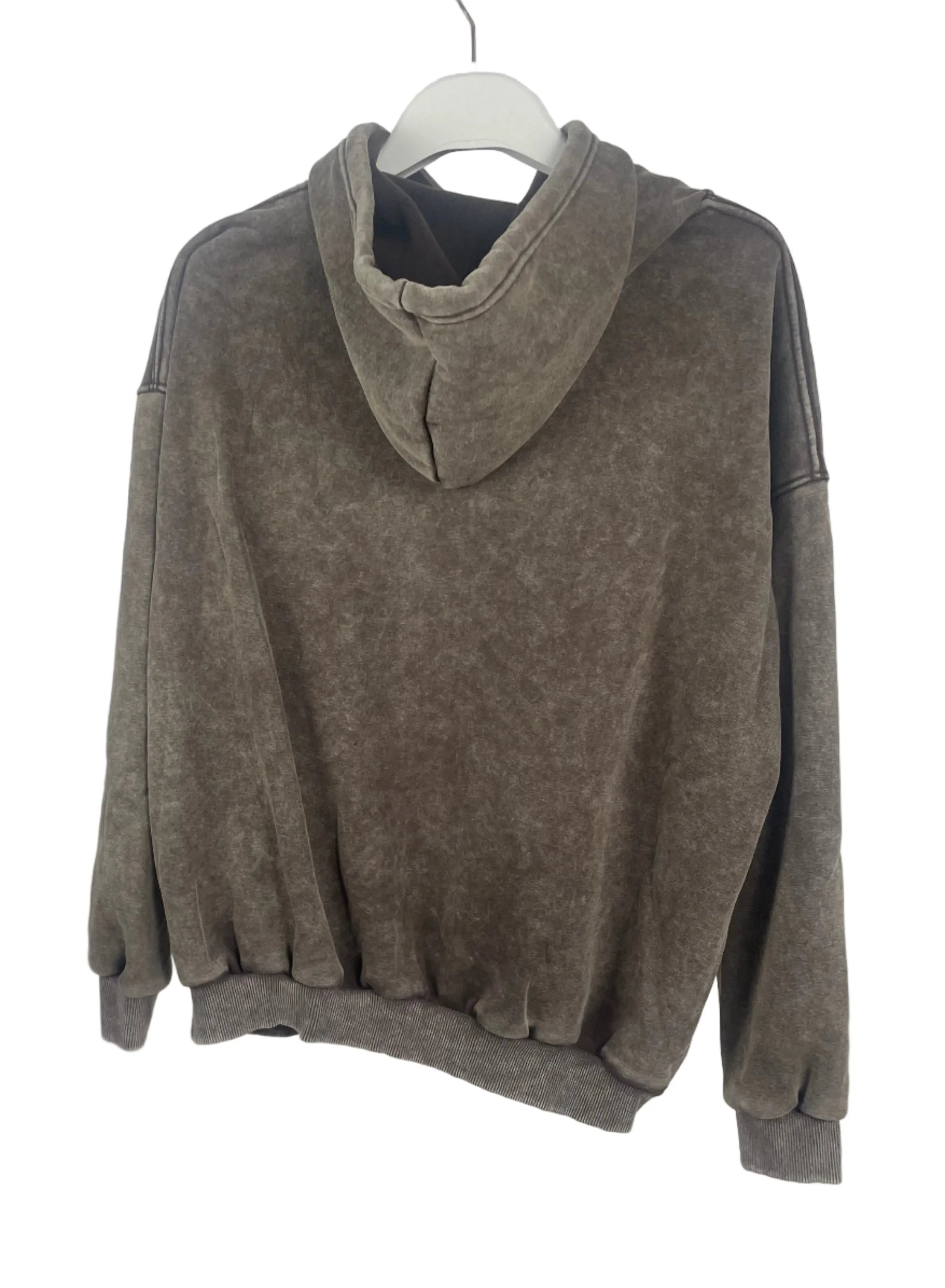 Sweat chocolat chiné oversize motif lapin coloré femme vue de dos