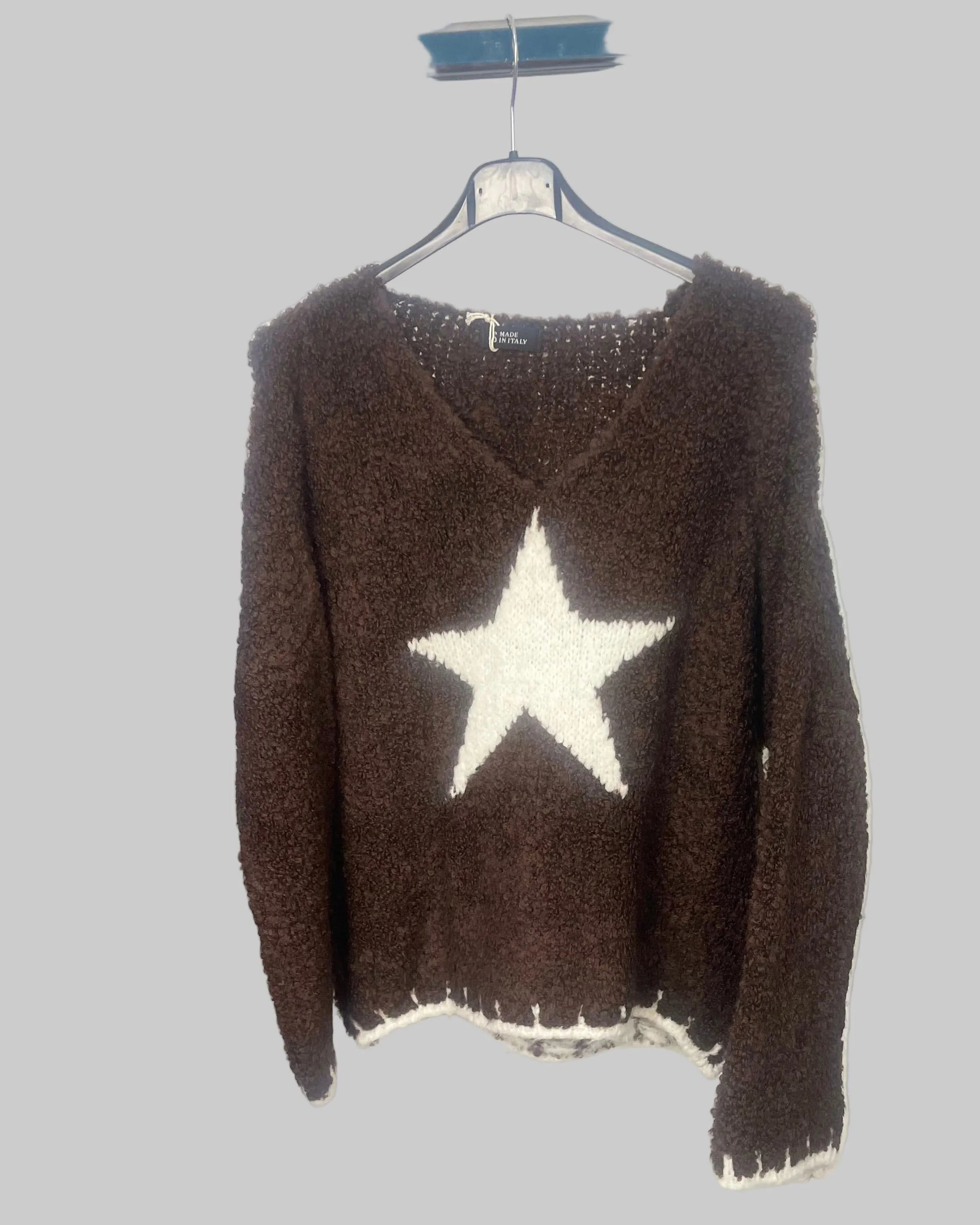 Pull loose étoile chocolat – Mam’s Ailes