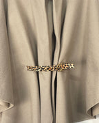 detail Cape fluide femme taupe en viscose polyester et élasthanne